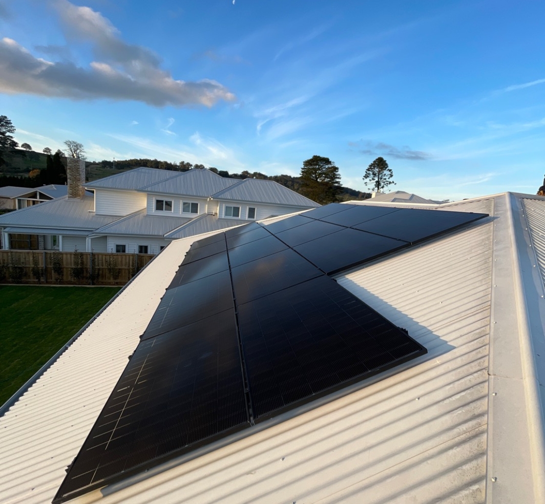 Solar panel installation on a residential roof by True Solar Nation.
