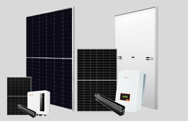 Solar panels with battery storage for long-term energy use